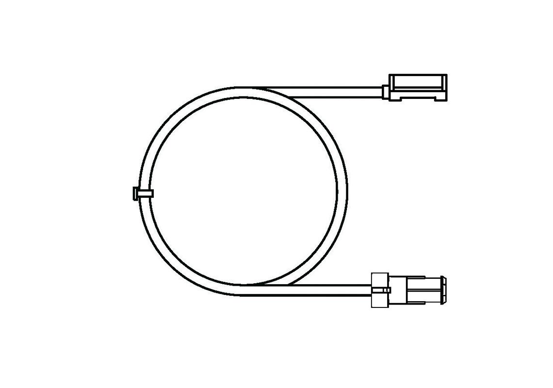 Câble plat avec connecteur 2 voies Superseal/click in pour repiquage sur feu arrière LC12LED